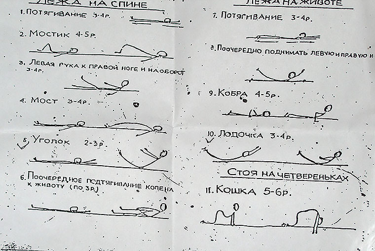 При прогибе болит спина