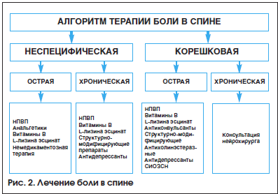 Рис. 2. Лечение боли в спине Рис. 2. Лечение боли в спине